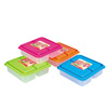 pp塑料兩格便當保鮮盒微波用方形單層午餐盒促銷禮品兒童飯盒