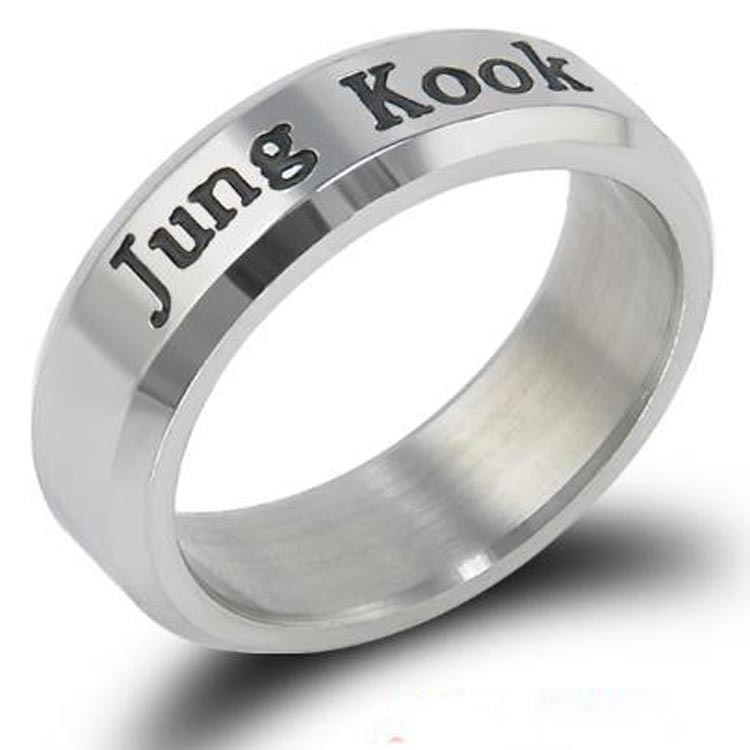 BTS Stainless Steel Ring Necklace