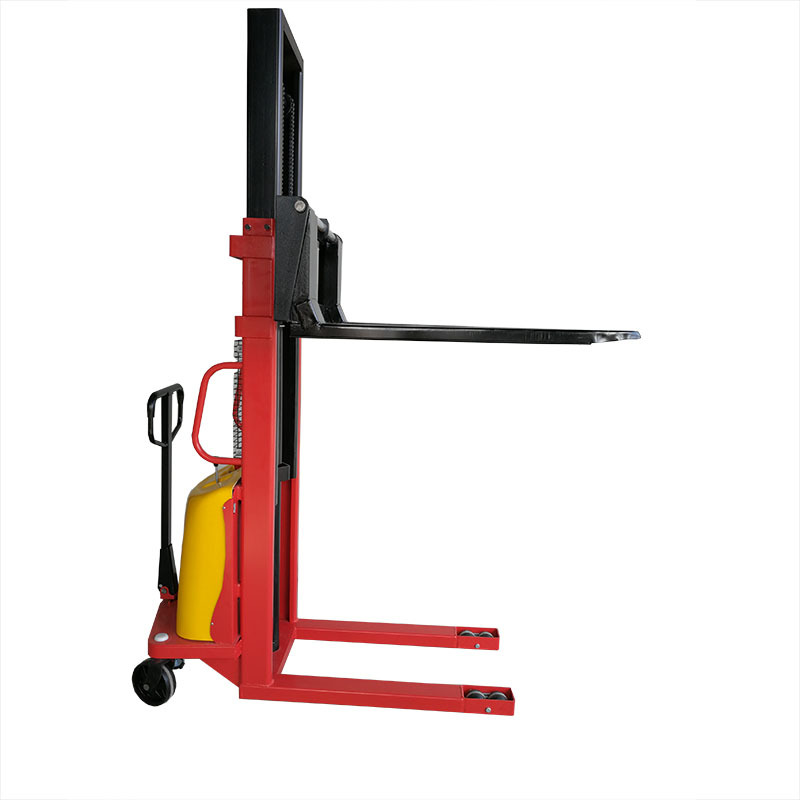 380V插电式半电动堆高车/简易式电动升高车/半自动叉车