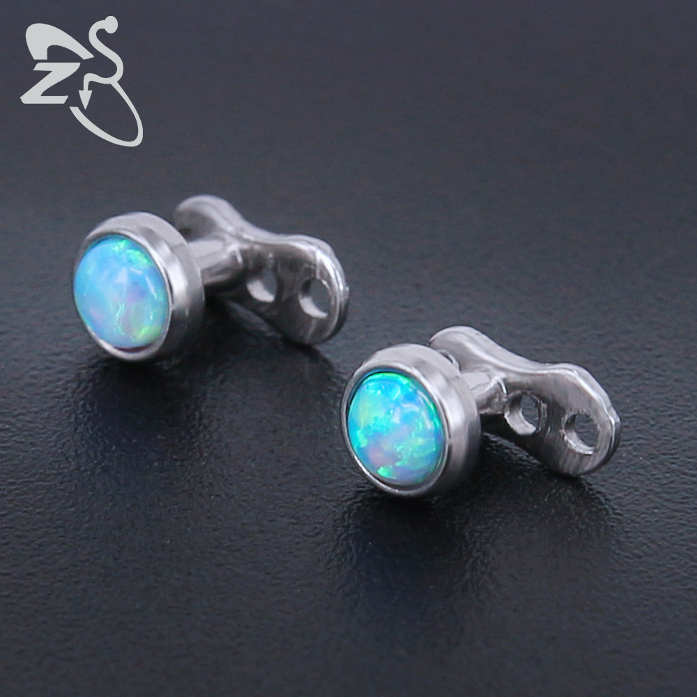 Labret piercing jewelry detail image