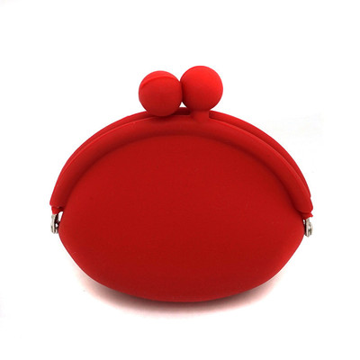 厂家定制卡通硅胶圆形零钱包钥匙包韩国糖果色迷你软绵硬币包批发