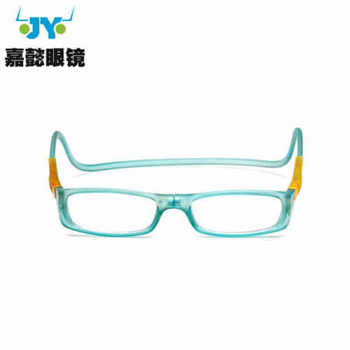New product innovation hanging neck reading glasses clear resin sheet magnet adsorption colorful plastic frame reading glasses wholesale