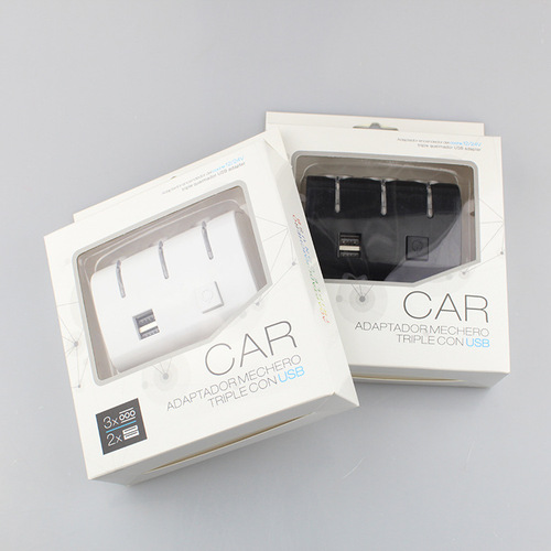Auto supplies 1506 60W one-to-three car cigarette lighter with dual USB car charger universal power distributor