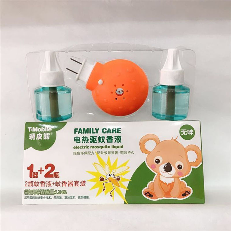 厂家直销调皮熊电热驱蚊香液一器两液孕妇婴儿无香无味型防蚊液
