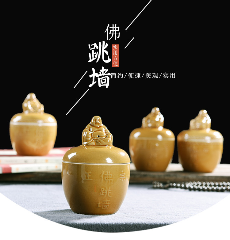 厂家直销佛跳墙炖罐陶瓷隔水小炖盅沙县汤煲蒸罐酒店餐厅可印LOGO|ru