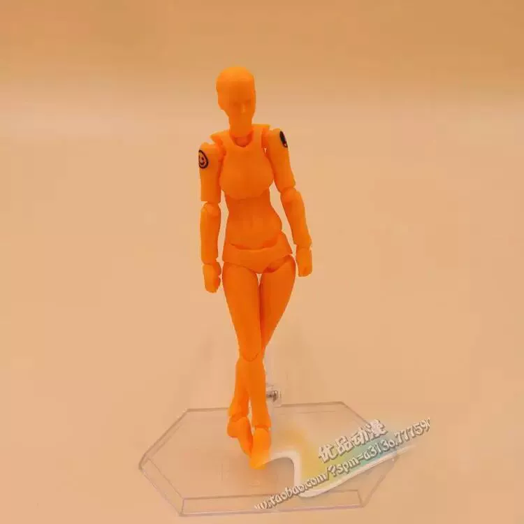Тело артикулированной фигуры (Figma) Молодежное издание 2.0 — серебристо‑серый оттенок кожи, база с 13 см позируемая