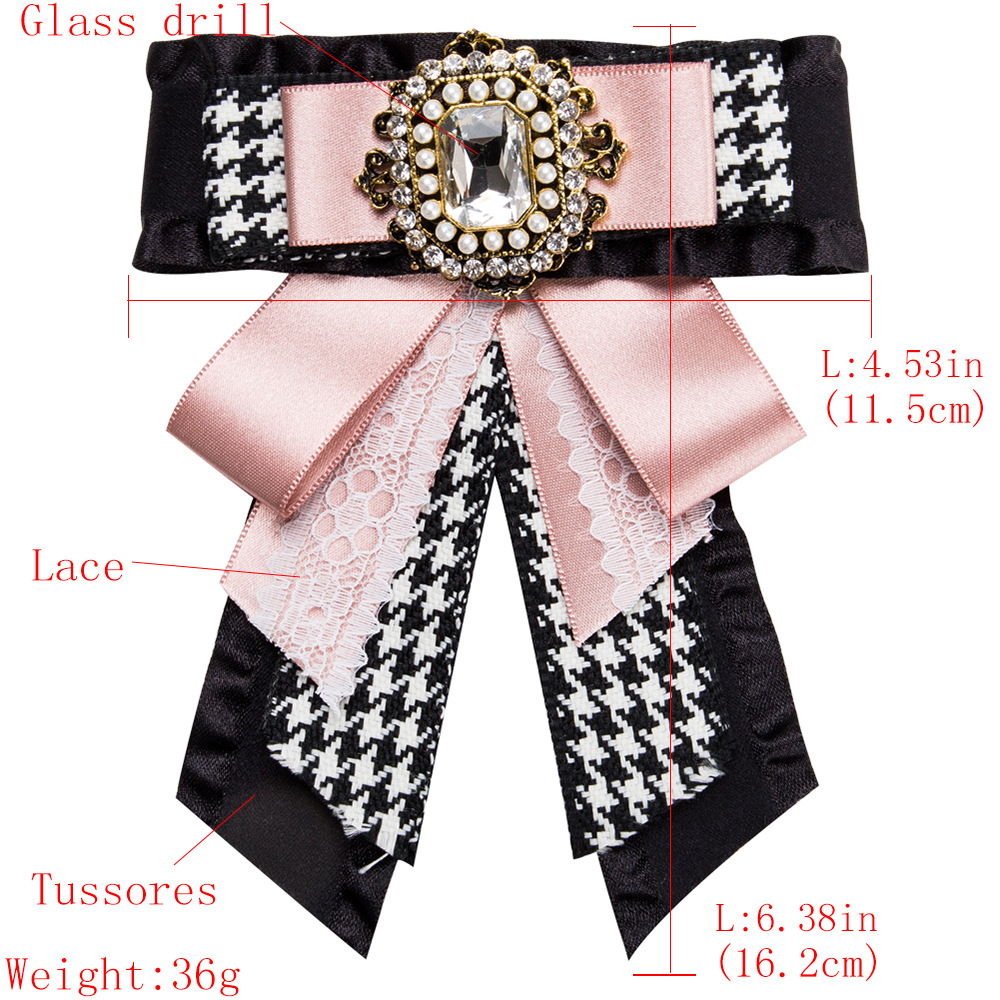 Fashion Alloy Diamond brooch Bows (black)NHJE1124-black