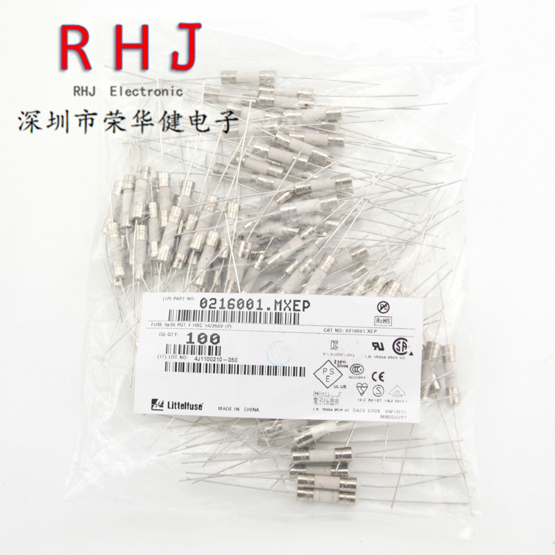 进口原装美国力特 0216005.MXEP 5*20（带线）陶瓷快断 5A 250V