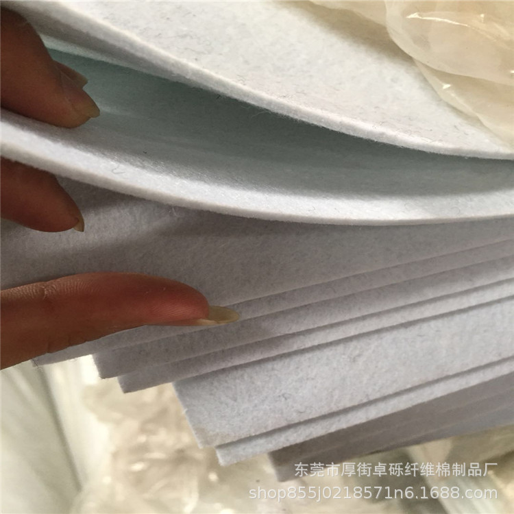 厂家销售鞋材硬质棉 床垫PK针刺棉 烫面针刺棉 克重门幅可批发