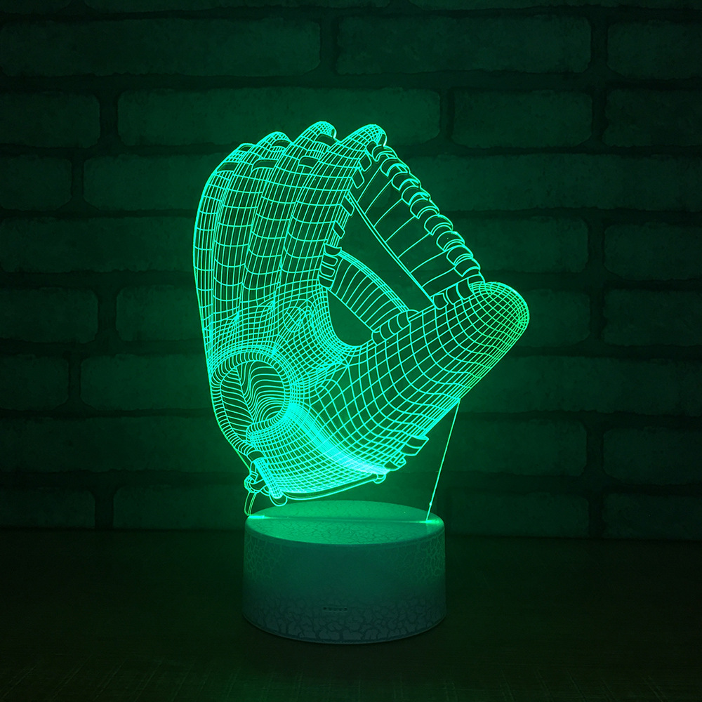 亚马逊爆款 爆裂纹3D灯小夜灯台灯