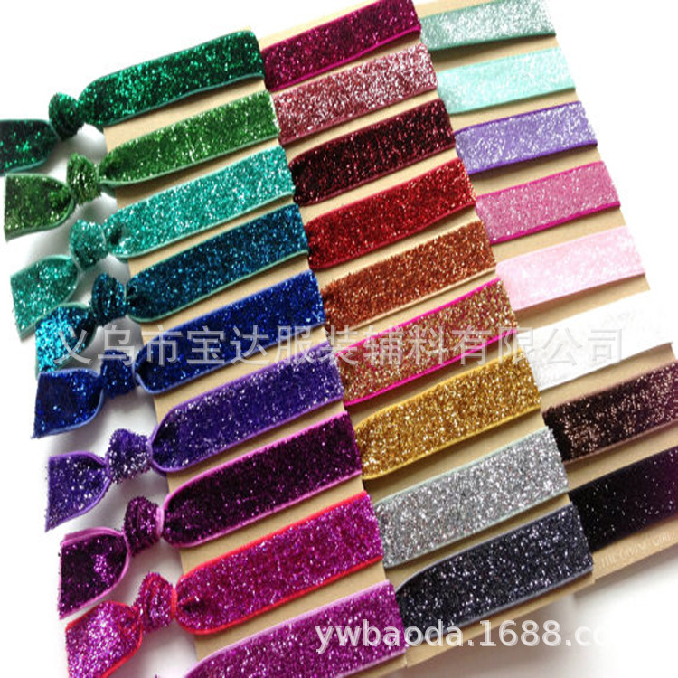 15mm弹力弹性葱带彩葱带韩国丝带现货批发打结发圈材料