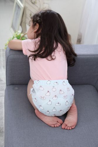  Korean Version 4-Layer Gauze Waterproof Diaper for Newborns, Washable Puddle Pad, Cotton Diaper Cover for Babies, Learning Pants