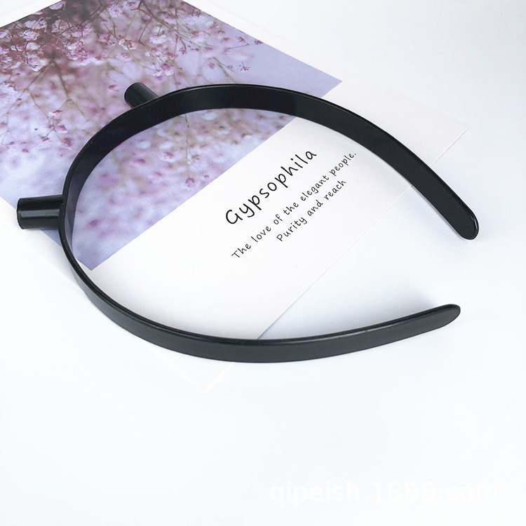 韩版新款塑料发箍 10mm圆角黑色发箍 DIY手工制作头箍配件批发