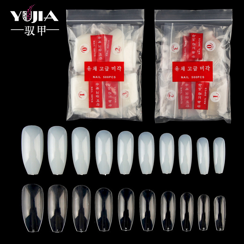 Piezas de uñas de ballet 500 piezas nuevas piezas de uñas de ataúd Transfronterizo exclusivo nuevo clavo completo pegatinas uñas falsas