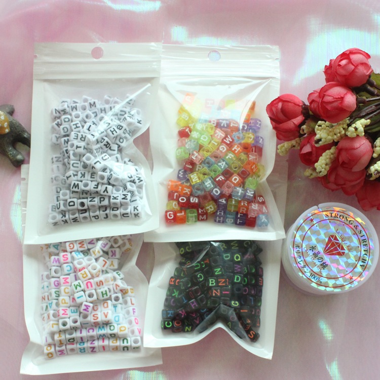 英文亚克力方形6mm字母珠4款800个04