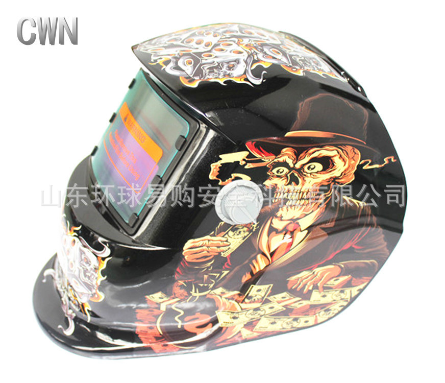 钨极氩弧焊土豪贴花防护头盔自动变光焊接面罩头戴式电焊焊工面具