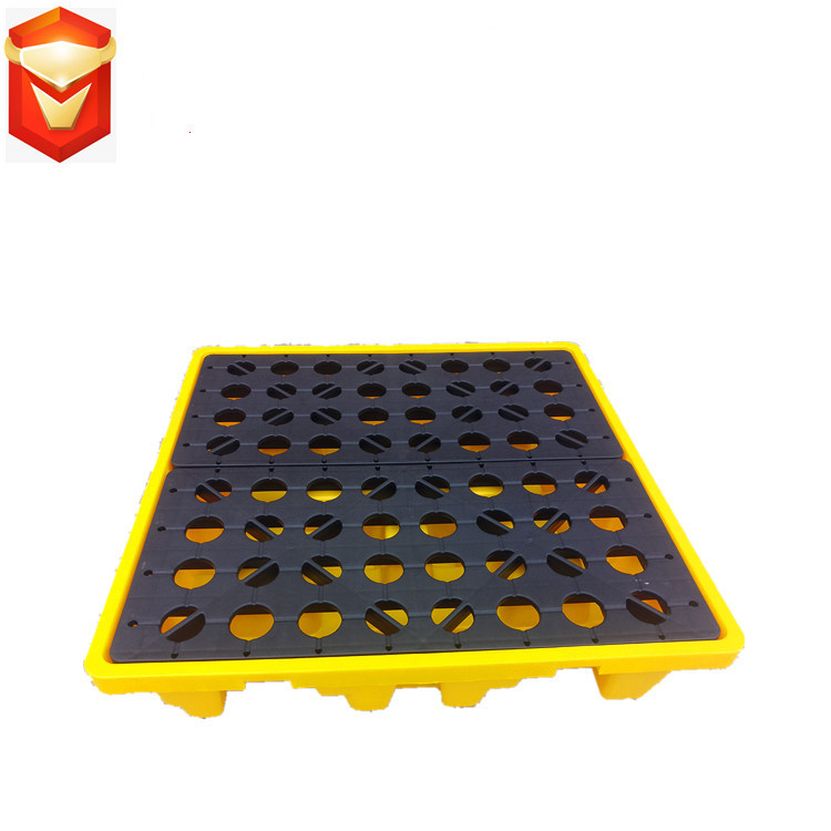 供应聚乙烯防泄漏托盘栈板 带叉车油桶专用托盘 防漏油桶运输卡板