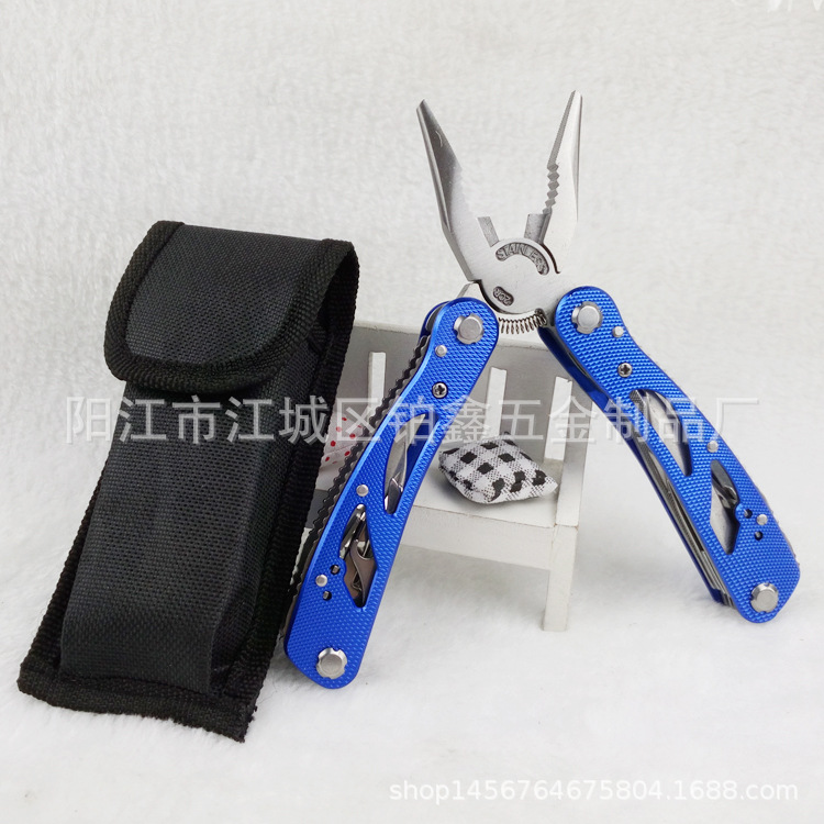 1不锈钢多功能钳子户外组合多用刀工具钳日用汽车应急折叠钳套装