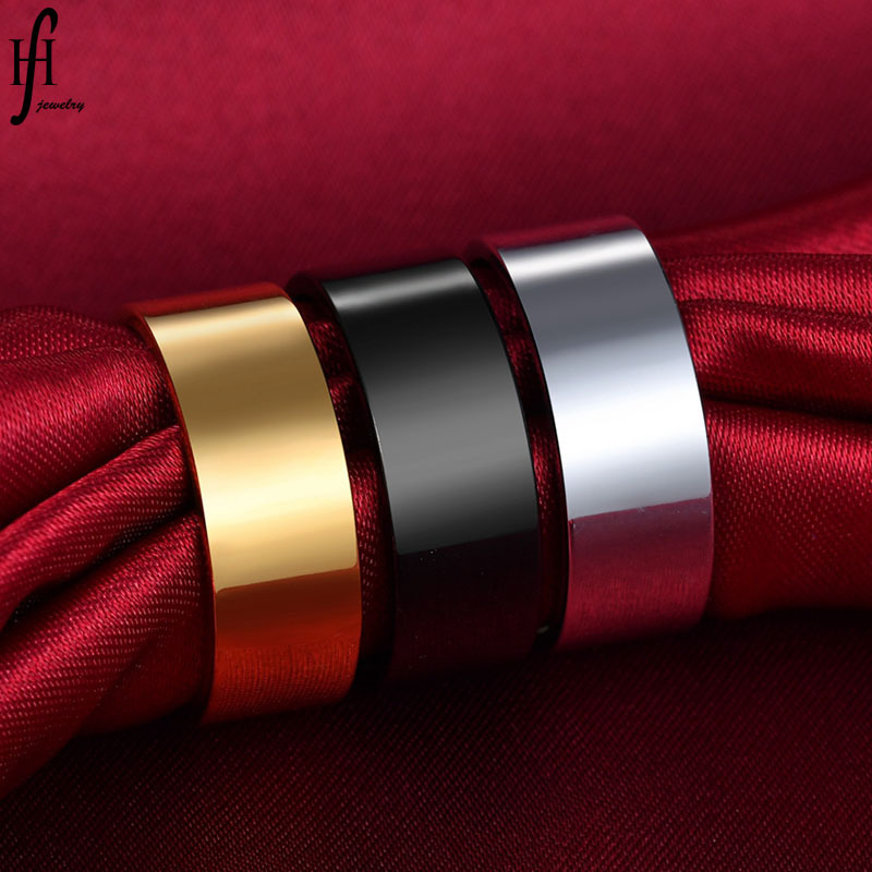 European and American Fashion New Glossy Ring Titanium Steel Stainless Steel Ring Men's Ring Jewelry Jewelry Factory Direct Sale