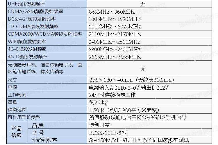 外置25瓦大功率八通道三网移动联通电信2G/3G/4G/wifi信号屏蔽器