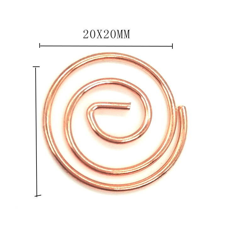 几何形状玫瑰金回形针创意造型曲别圆形回形针办公好文具