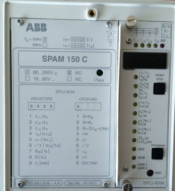 综合保护继电器 SPAM150C-AA  RS641014-AA