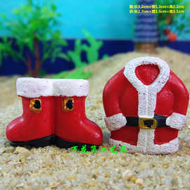 鞋 靴 圣诞靴 圣诞衣 冰箱贴 沙具 微景观装饰布景 摆饰 糖果粒装
