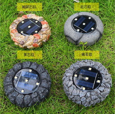 solar energy 5LED stone resin courtyard Lawn outdoors solar energy Buried lights new pattern