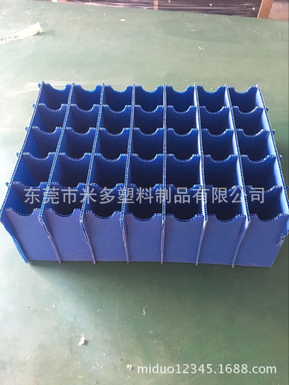 5mm蓝色塑料隔板刀卡 防潮塑料刀卡 PP瓦楞万通板刀卡