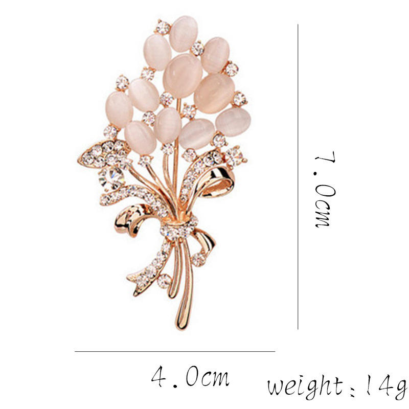 Mode Chat Fleur Papillon Perle D'imitation Alliage Incruster Strass Opale Femmes Broches display picture 2