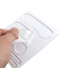 gel三件套防磨腳後貼可粘後跟貼 女後跟半碼墊透明圓貼高跟隨意貼