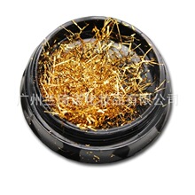 新品美甲金银铂彩箔丝 指甲魔镜粉金银丝条高亮光黄金箔丝条