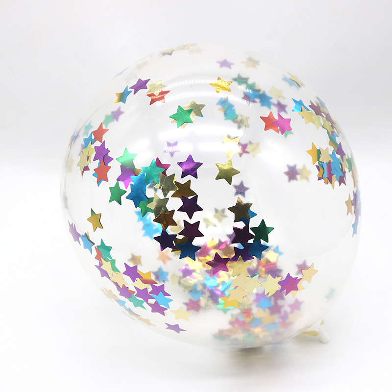 12寸魔力气球泡沫悬浮铝膜圆片大号加厚圆形纸屑亮片气球泡泡批发|ms