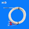 PT100 Temperature sensing probe All inclusive Teflon temperature sensor Acid alkali resistance waterproof Anticorrosive Thermal resistance