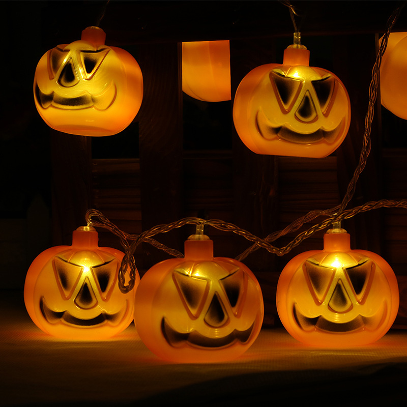 led Lamp string Halloween series decorate Lamp string Pumpkin Sixth Sense Skull Battery Lamp string Halloween arrangement