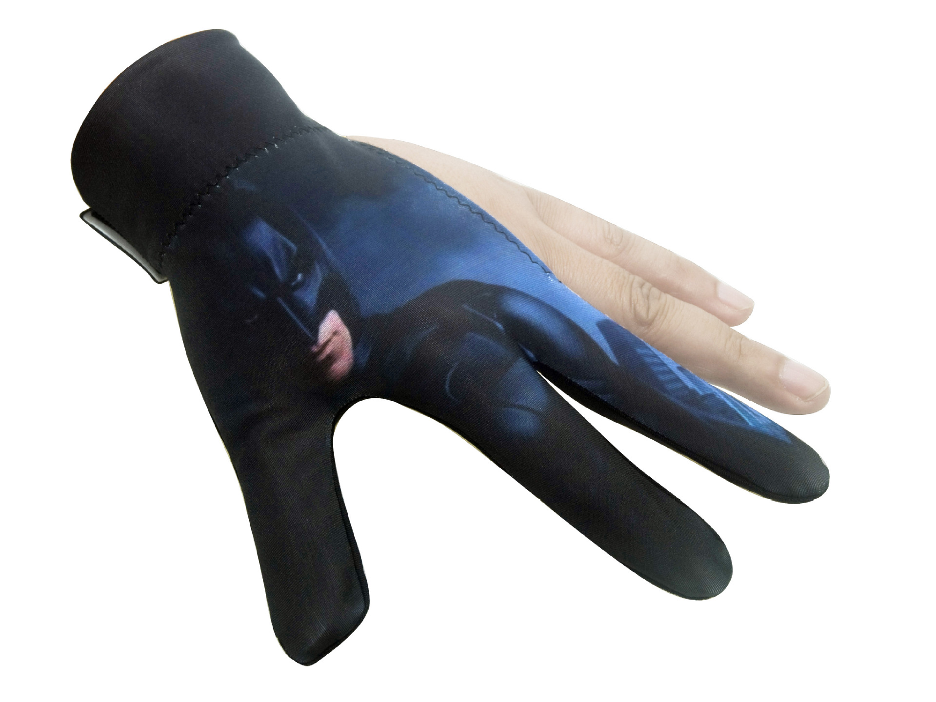 Alto elástico antideslizante resistente al desgaste transpirable de tres dedos guantes de billar guantes sunoke guantes de billar al por mayor