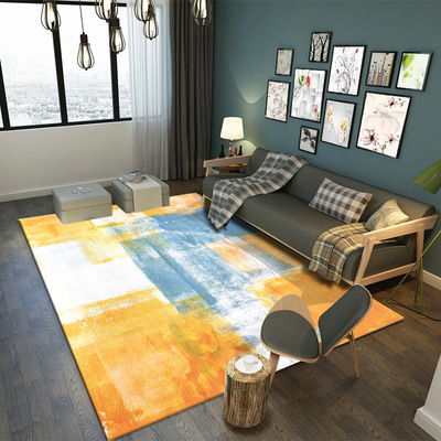 臥室客廳滿鋪可愛地毯北歐現代簡約可水洗床邊隔音個性家用茶幾毯