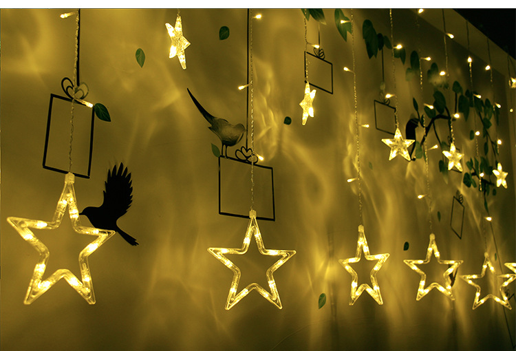 大小星星月亮窗帘灯7