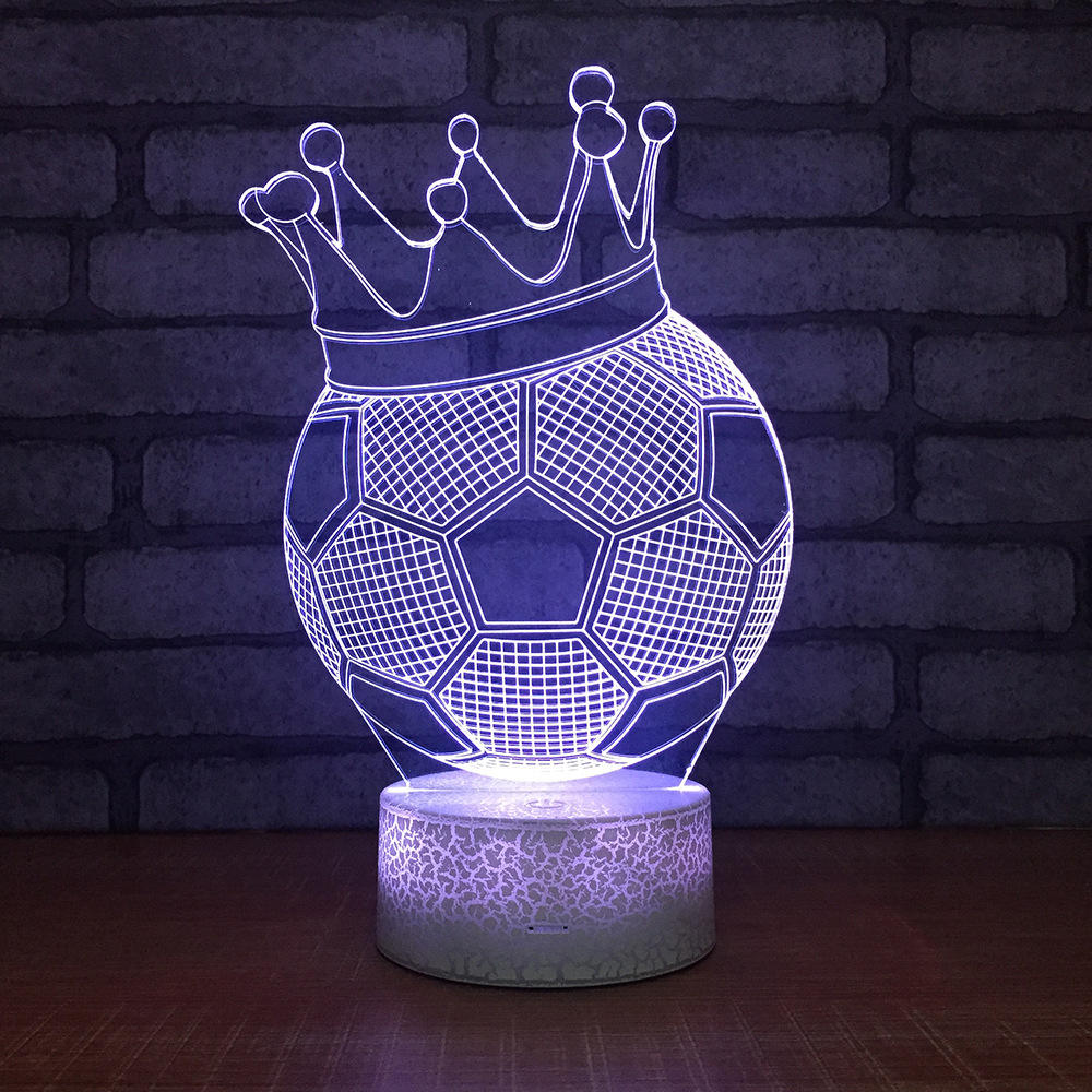 亚马逊爆款 爆裂纹3D灯小夜灯台灯