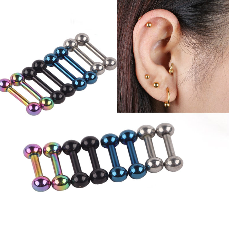 16G labret stud size and finish detail