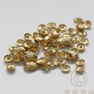 DIY飾品銅配件4mm花托 珠托 珠帽 幾何圖形(4123C)