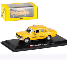 LEO原厂1:43复古亚克力盒Varsavia-1980合金出租车模型收藏礼品