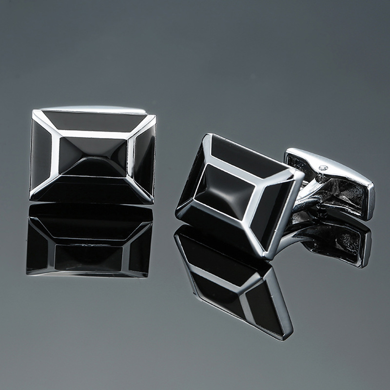 Business Geometric Copper Plating Men's Cufflinks display picture 17