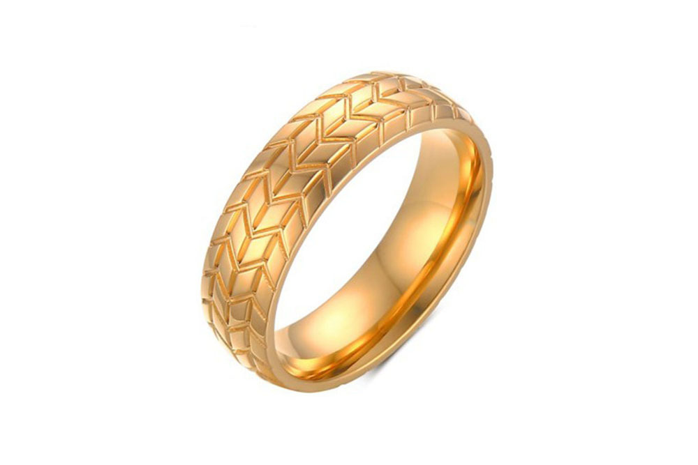 Geometric Pattern Men'S Gender Wholesale Hip-hop Geometric Titanium Steel Rings