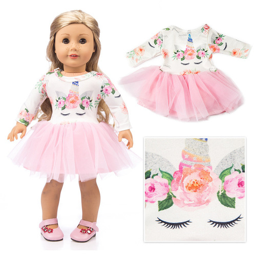 Doll clothes princess dress 18 inches American girl toy dress-up doll chiffon dress 45 cm baby clothes wholesale