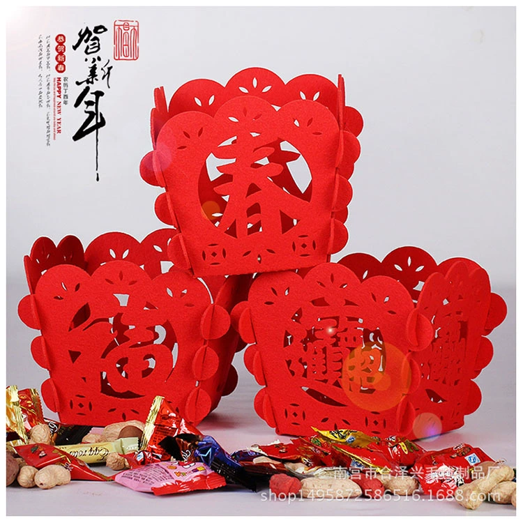 Европейский Красный Творческий Новый год конфеты пластины свадьбы праздничные поставки Полые Конфеты Подарочная коробка оптом