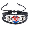 Woven souvenir, fashionable leather bracelet natural stone, 2022, Russia, with gem