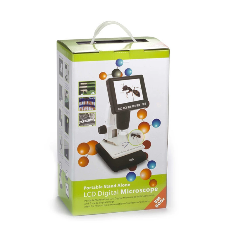 Цифровой микроскоп высокой четкости с увеличительным стеклом с экраном 3,5 дюйма USB/AV многоцелевой электронный микроскоп