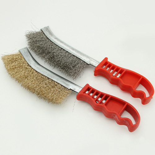 Wholesale knife-shaped metal surface rust removal cleaning brush, knife-shaped wire brush, wire brush polishing manufacturer direct supply