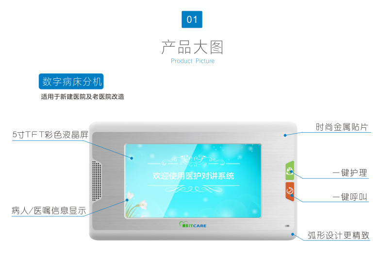 5寸病房分机详情A